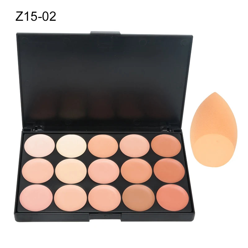 Paleta de contorno en crema de camuflaje con 15 colores para maquillaje profesional