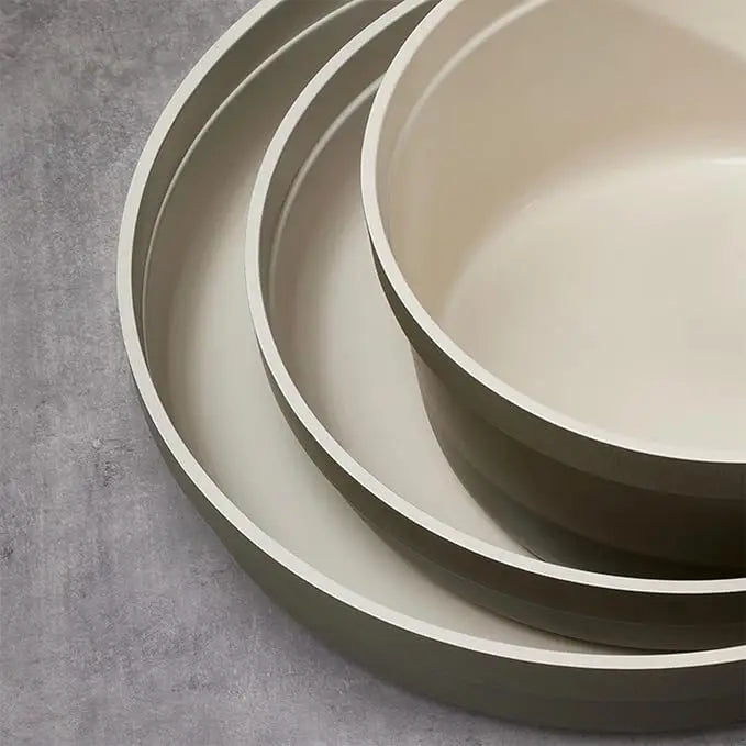 Geling Proveedor chino Juego de utensilios de cocina de cerámica antiadherente de lujo moderno de 9 piezas Juego de utensilios de cocina verde personalizado de moda