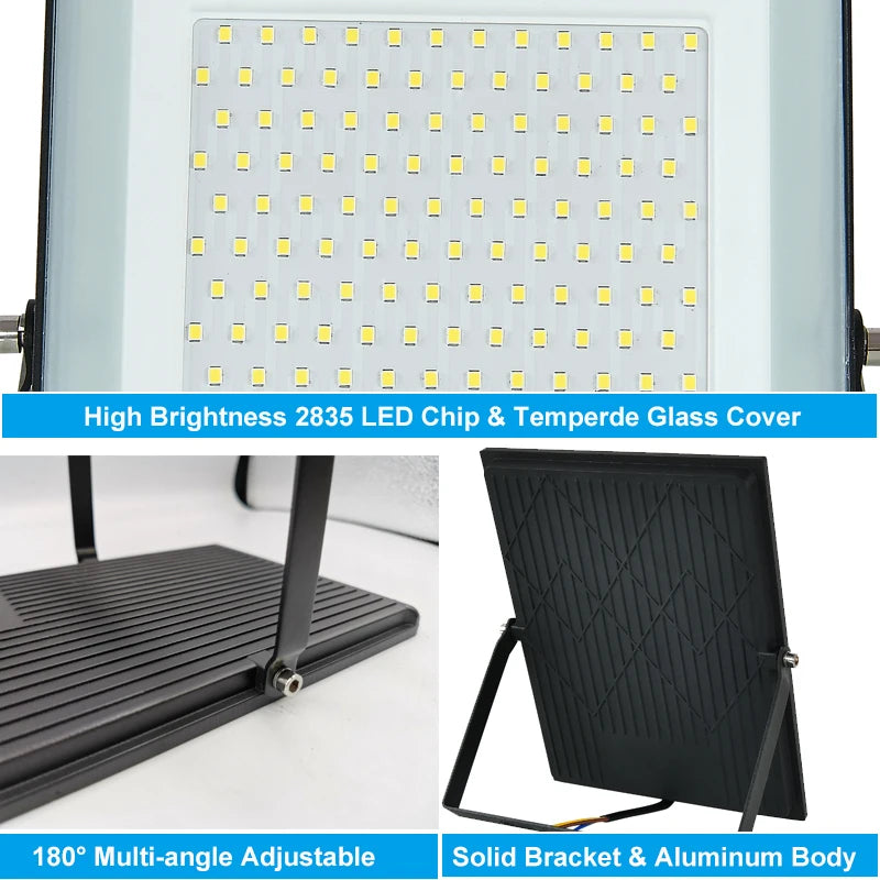 Foco LED de 10W, 20W, 30W, 50W, 100W, 150W, alto brillo, IP66, resistente al agua, mini foco para exteriores, pared, puerta, garaje, jardín.