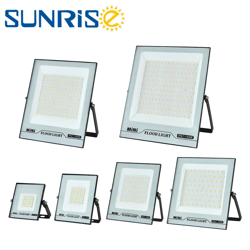Foco LED de 10W, 20W, 30W, 50W, 100W, 150W, alto brillo, IP66, resistente al agua, mini foco para exteriores, pared, puerta, garaje, jardín.