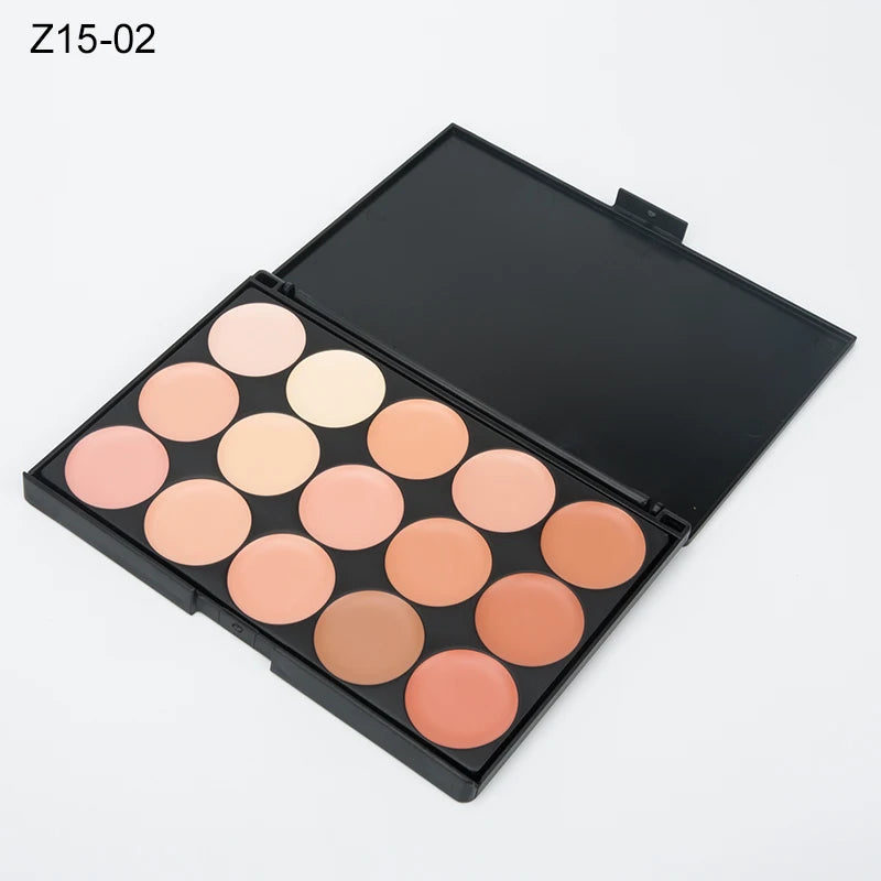 Paleta de contorno en crema de camuflaje con 15 colores para maquillaje profesional