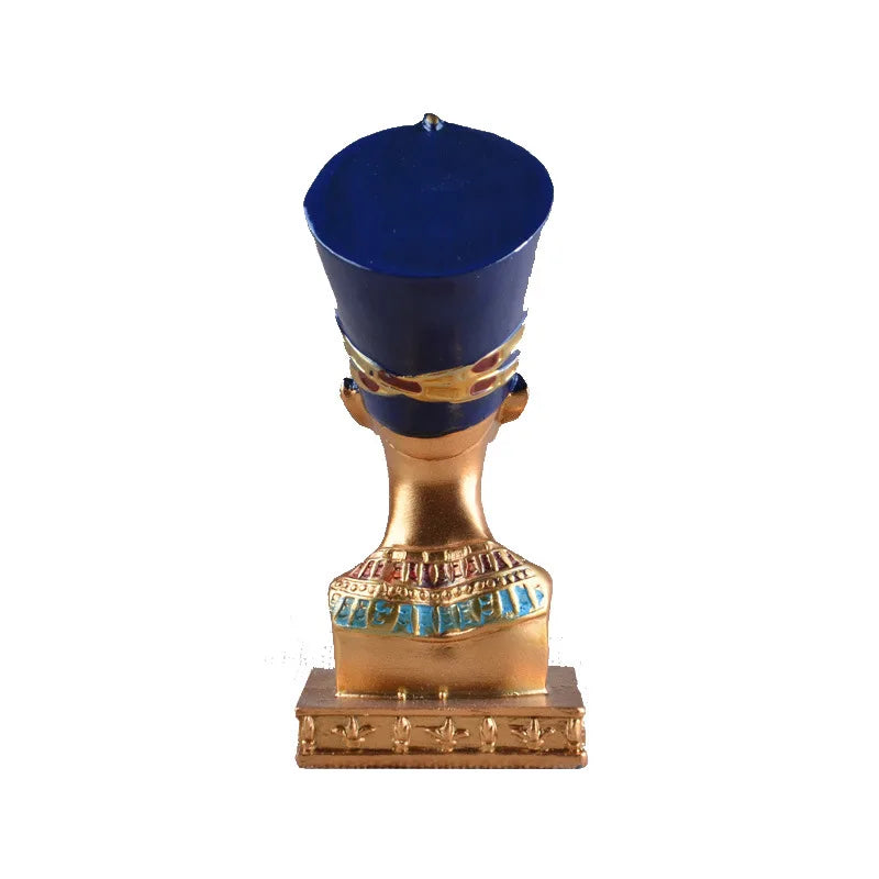 Glamurosa escultura de una reina faraona del antiguo Egipto, adorno de resina, figura, estatua, miniatura, decoración para el hogar y la oficina.