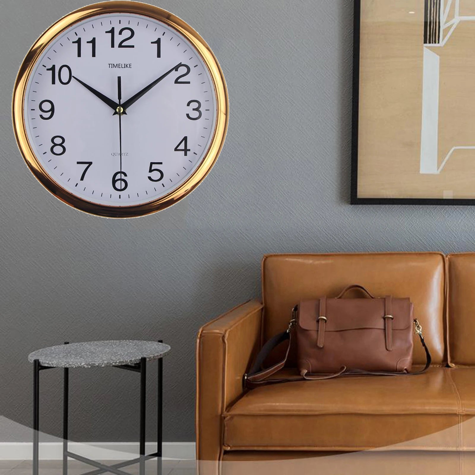 Reloj de pared moderno, diseño nórdico clásico, silencioso, sin tictac, ideal para colgar en el dormitorio, sala de estar o estudio. Decoración del hogar.