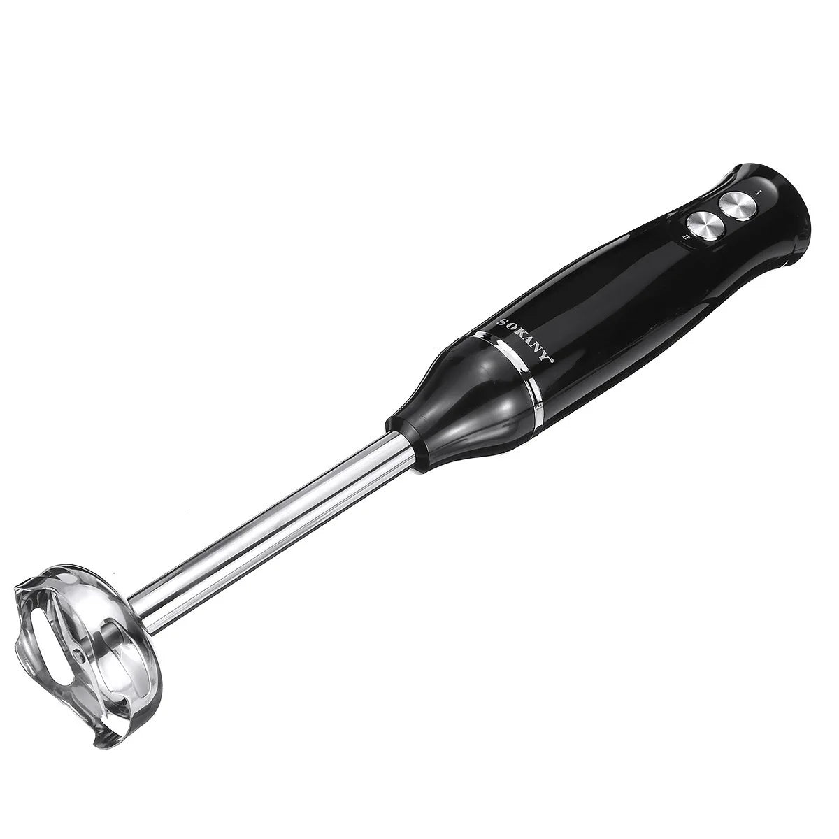 Batidora de cocina portátil cuatro en uno diseñada para uso doméstico con picadora de carne, batidor de huevos y varilla para mezclar papillas de bebé.