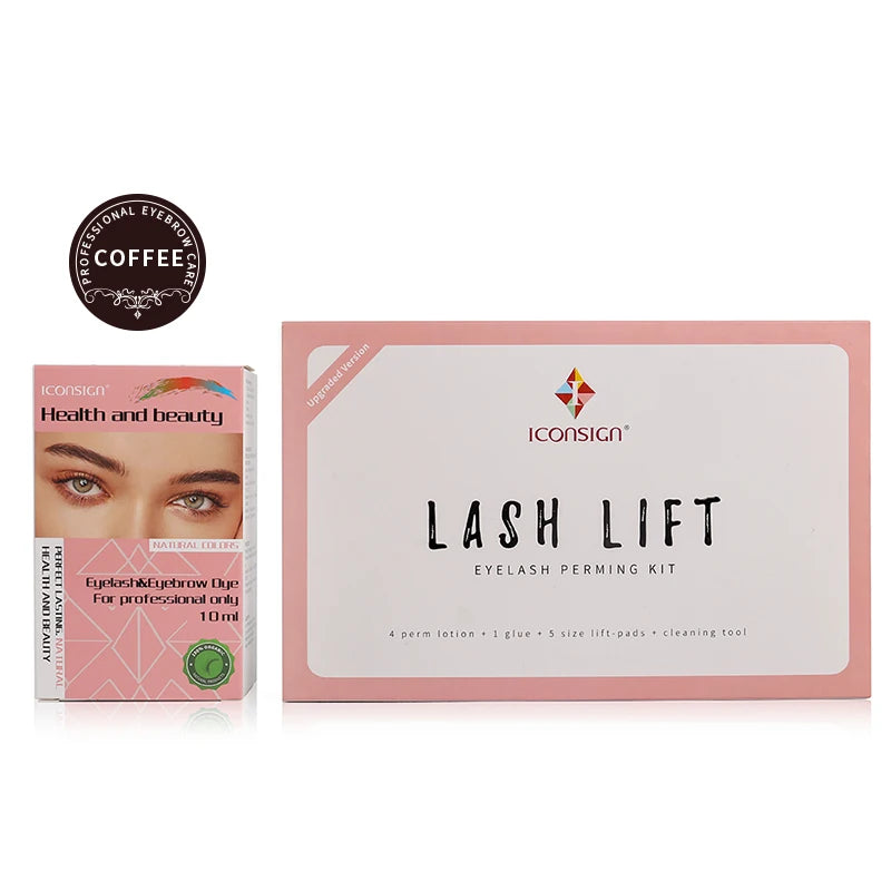 Kit de lifting de pestañas ICONSIGN versión mejorada y kit de tinte para pestañas y cejas, herramientas de maquillaje para ojos, lifting de pestañas y cejas, máscara de pestañas, herramientas de maquillaje para ojos, Dropshipping