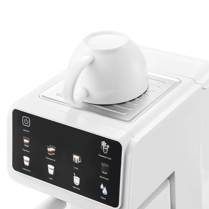 Cafetera doméstica pequeña semiautomática, máquina de café espresso italiana con espumador de vapor a alta presión.