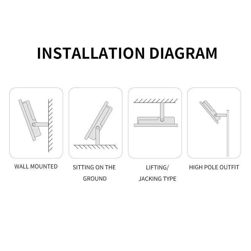 Foco LED de 10W, 20W, 30W, 50W, 100W, 150W, alto brillo, IP66, resistente al agua, mini foco para exteriores, pared, puerta, garaje, jardín.