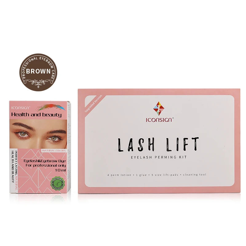 Kit de lifting de pestañas ICONSIGN versión mejorada y kit de tinte para pestañas y cejas, herramientas de maquillaje para ojos, lifting de pestañas y cejas, máscara de pestañas, herramientas de maquillaje para ojos, Dropshipping