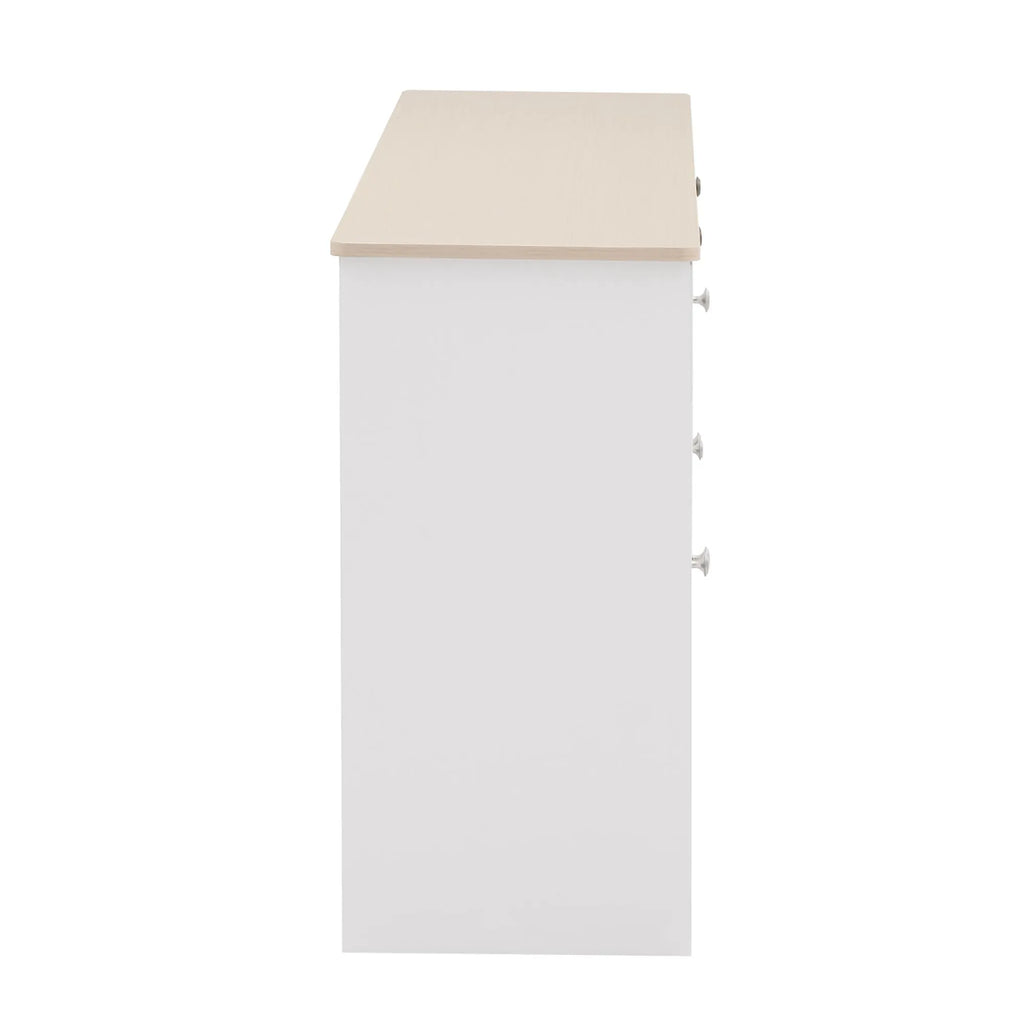 Comanlai Multi-Storage Sideboard Scandinavian Modern Buffet Cabinet 3 Drawers 4 Doors Storage Cabinet For Dining Living Room