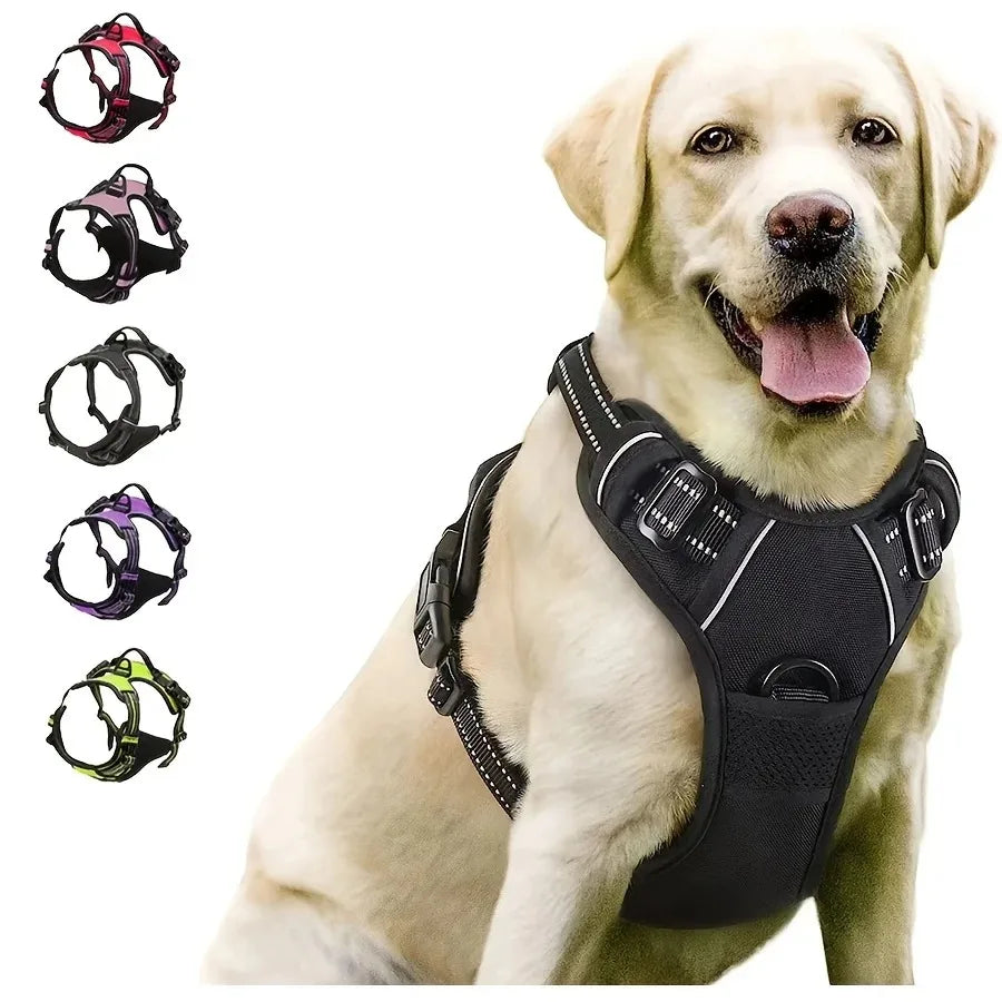 Collares, arneses, chalecos grandes, correas, tienda de mascotas, todo para perros, accesorios de cuero para cachorros, conjunto mediano y pequeño.