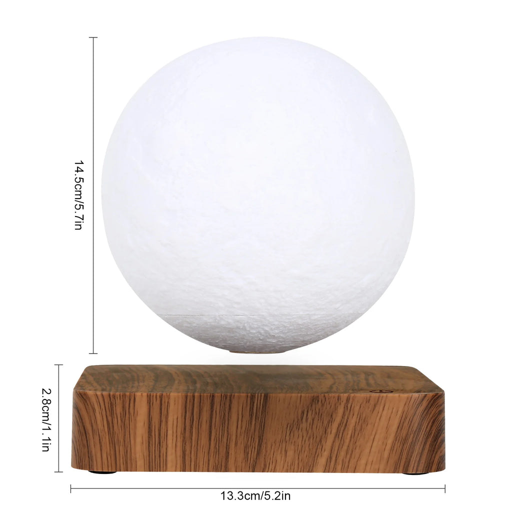 Lámpara lunar creativa 3D de levitación magnética LED, luz nocturna giratoria con forma de luna flotante, decoración para el hogar, regalo de moda para las fiestas, bricolaje.