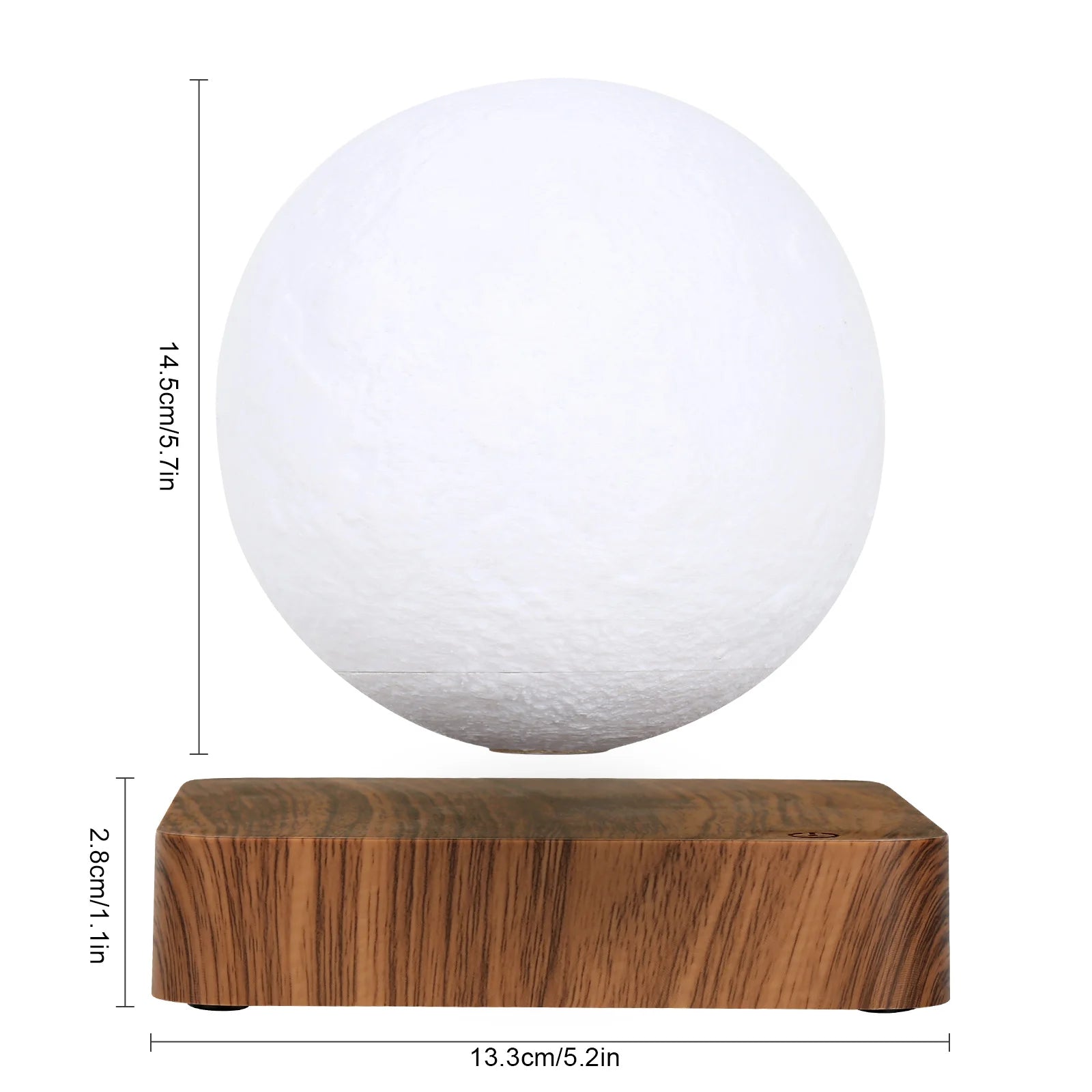 Lámpara lunar creativa 3D de levitación magnética LED, luz nocturna giratoria con forma de luna flotante, decoración para el hogar, regalo de moda para las fiestas, bricolaje.