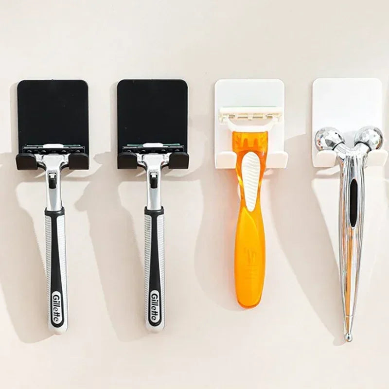 Soporte para maquinilla de afeitar de baño (1/2/4/6 unidades), gancho de almacenamiento para pared, estante para afeitado de hombre, soporte para maquinilla de afeitar sin perforaciones, accesorios de baño.