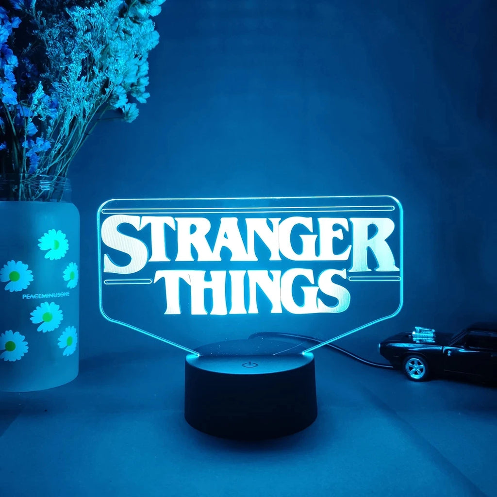 Lámpara de mesa acrílica con ilusión 3D de la serie Hot Stranger Night Light, decoración de escritorio, artículos geniales para tener, regalo de Navidad LED