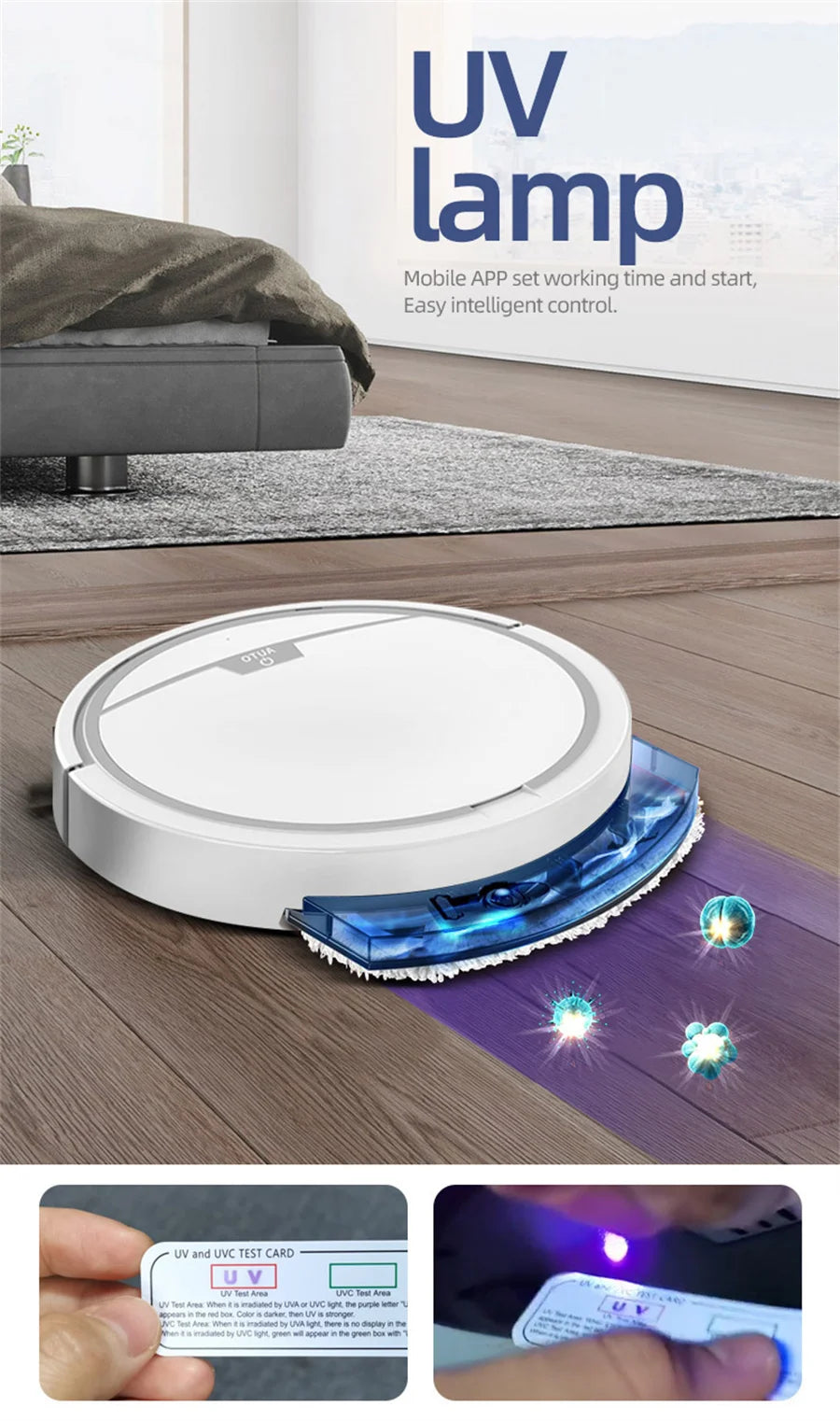 Nuevo robot aspirador inalámbrico inteligente multifuncional, súper silencioso, con función de aspiración, fregado y humidificación para uso doméstico.