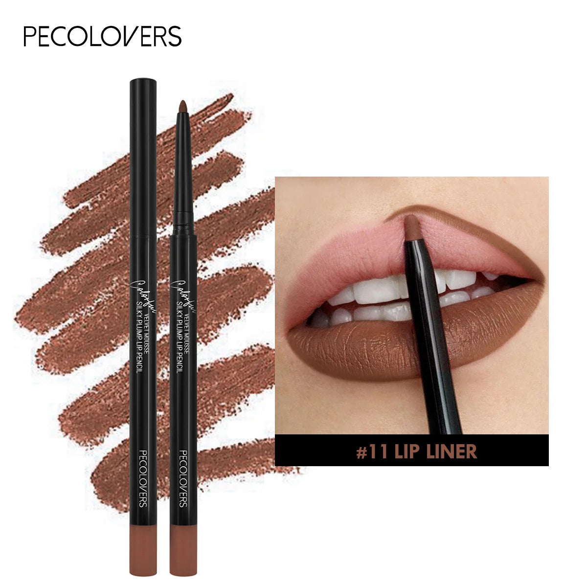 Lápiz delineador de labios mate resistente al agua, labial rojo con contorno, larga duración, no se transfiere, hidratante para labios, maquillaje, 12 colores.