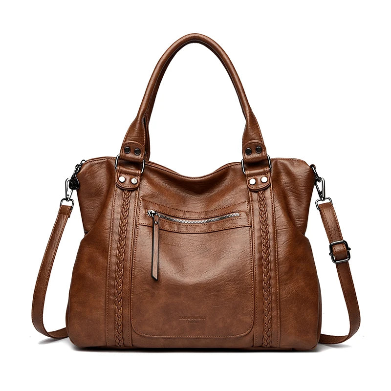 Bolsos de hombro y bandolera de piel suave de marca auténtica para mujer, bolsos de mano de lujo, bolsos de diseñador informales tipo tote y bandolera.