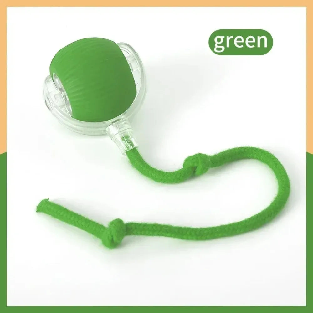 LEMEENQ Juguete interactivo para gatos, pelota auto-rodante con cola, recargable, juguete inteligente interactivo para mascotas, ratón inteligente para gatos