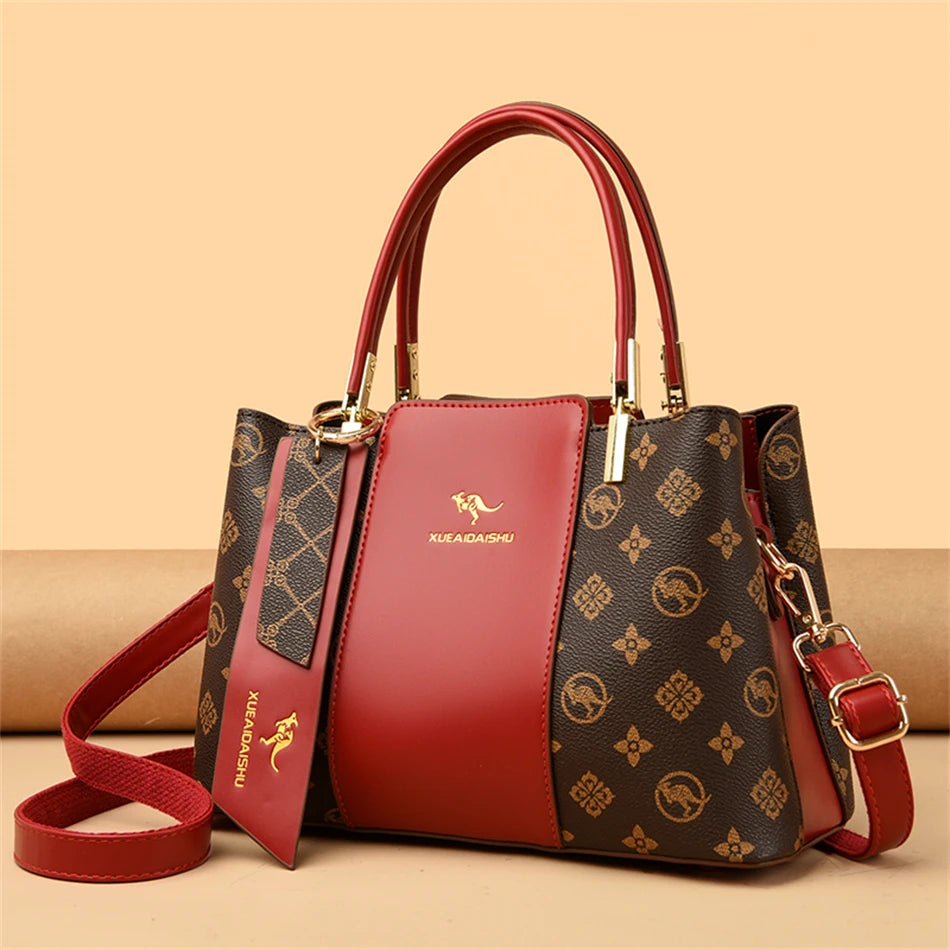 Bolso de mano de lujo con estampado de moda, gran capacidad, piel suave, bolso bandolera para mujer, bolso de hombro/bandolera, bolso de mano de diseño para mujer, bolso de mano informal.