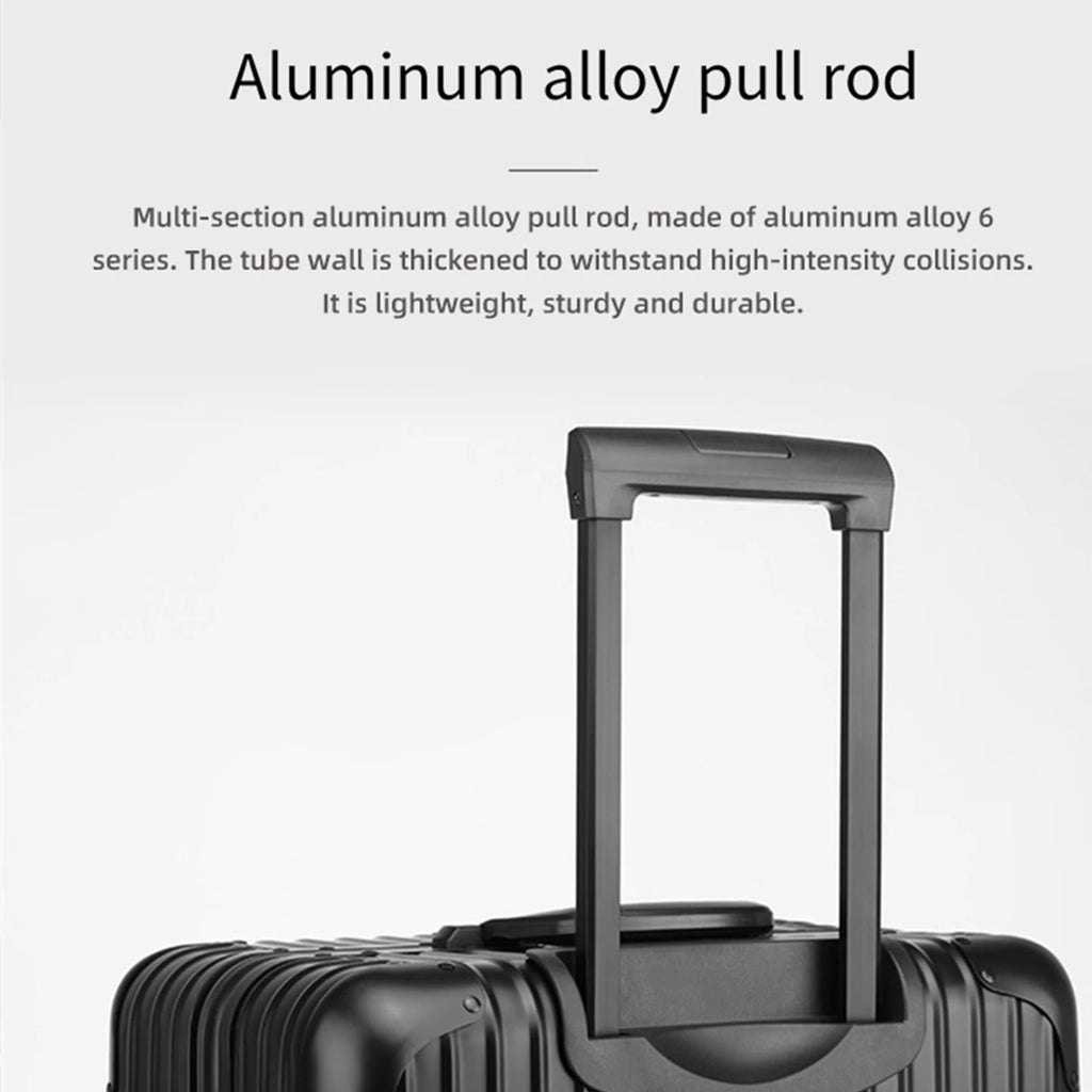 Maleta telescópica de aleación de magnesio y aluminio de 24 pulgadas, maleta de negocios, bolsa con cerradura de combinación metálica de 20 pulgadas.