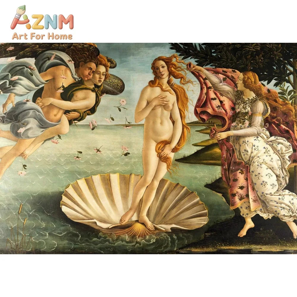 1 unidad, Póster de arte cristiano retro renacentista clásico de mitología griega, obras famosas, lienzo, pintura, decoración de pared para museo e iglesia