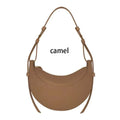 Bolso de hombro de moda para mujer 2026, bolso en forma de media luna, bolso bandolera con cremallera de diseño exclusivo.