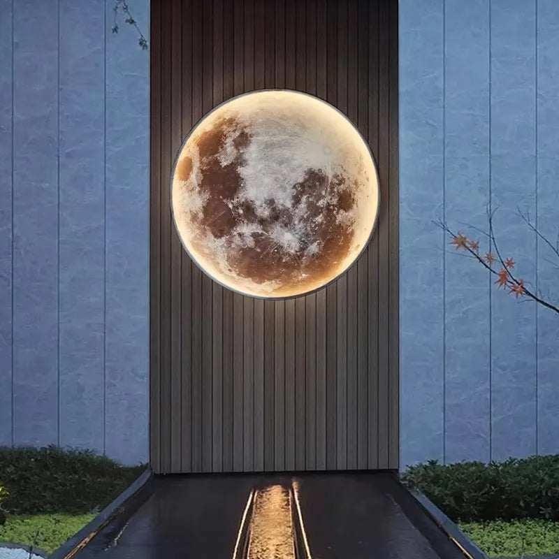 Lámpara de pared LED de luna nórdica, lámpara de techo creativa, lámpara de araña UNIVERSAL regulable continua, decoración del h