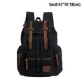 Mochila masculina retro de lona, apta para portátil de 14 pulgadas, mochila vintage de 36-55L resistente al desgaste, color café, envío por goteo
