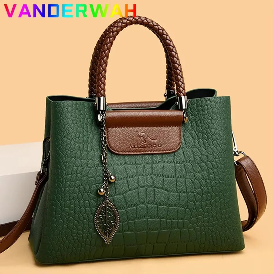 Bolso de mano de lujo con estampado de moda, gran capacidad, piel suave, bolso bandolera para mujer, bolso de hombro/bandolera, bolso de mano de diseño para mujer, bolso de mano informal.