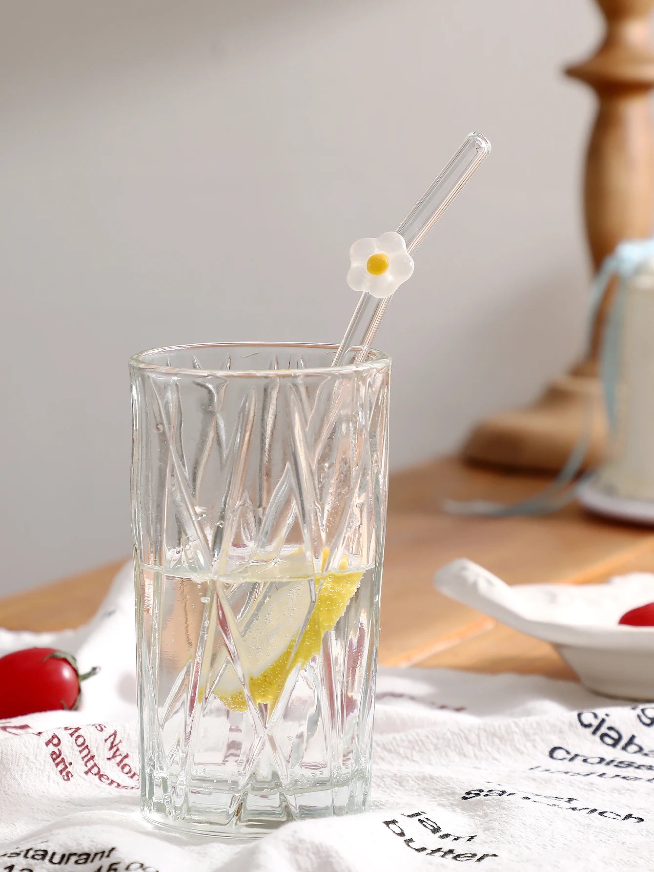 1/5 Pajitas de cristal con diseños de animales: seta, conejo y pato. Ideales para té de burbujas, café y cócteles. Un regalo perfecto para fiestas y ocasiones especiales.