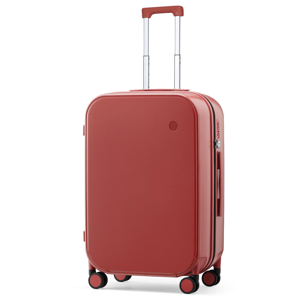 Maleta de viaje Mixi con diseño patentado para hombre y mujer, con ruedas giratorias, tamaño de cabina (18", 20" y 24", para facturar), 100% policarbonato.