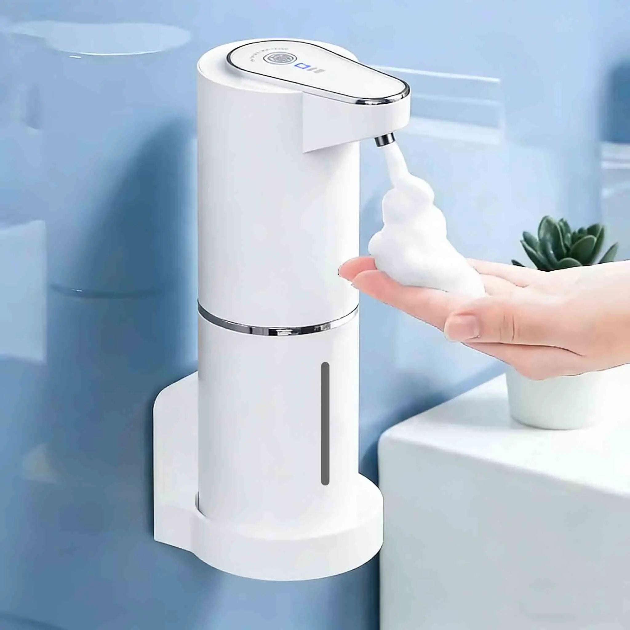Nuevo dispensador automático de jabón en espuma 2026, máquina inteligente para baño con carga USB, color blanco, fabricado en ABS de alta calidad.