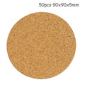 50/100 posavasos de corcho natural para tazas, manteles individuales para mesa, accesorios de cocina, posavasos redondos para tazas de café y té, decoración de escritorio