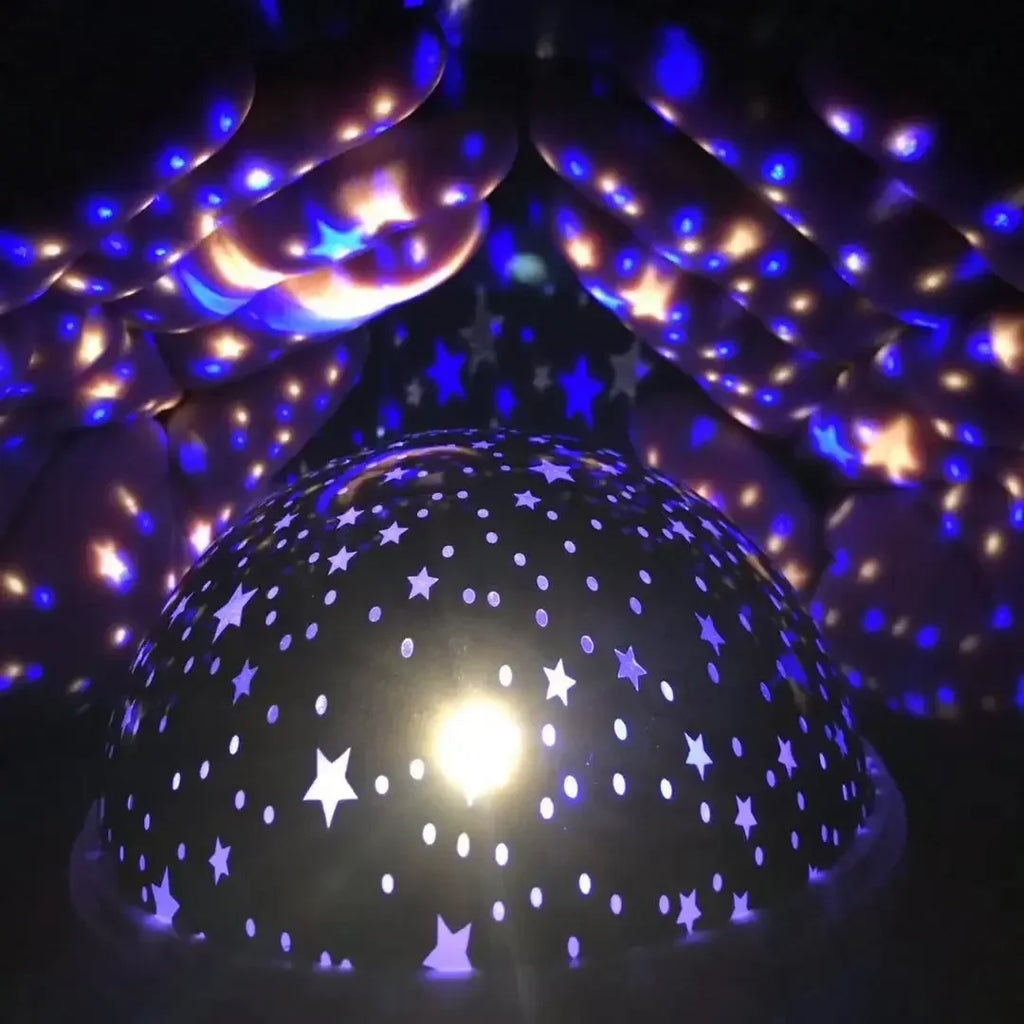 LED Starry Night Light Auto Rotating Pattern 500mAH Lithium Battery Starry Night Projection Light for Bedroom Decoration