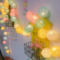 Guirnalda de bolas de algodón de 1,5/3 m, luces colgantes para Navidad, fiestas al aire libre, habitaciones infantiles, camas, luces de hadas, decoraciones para bodas.