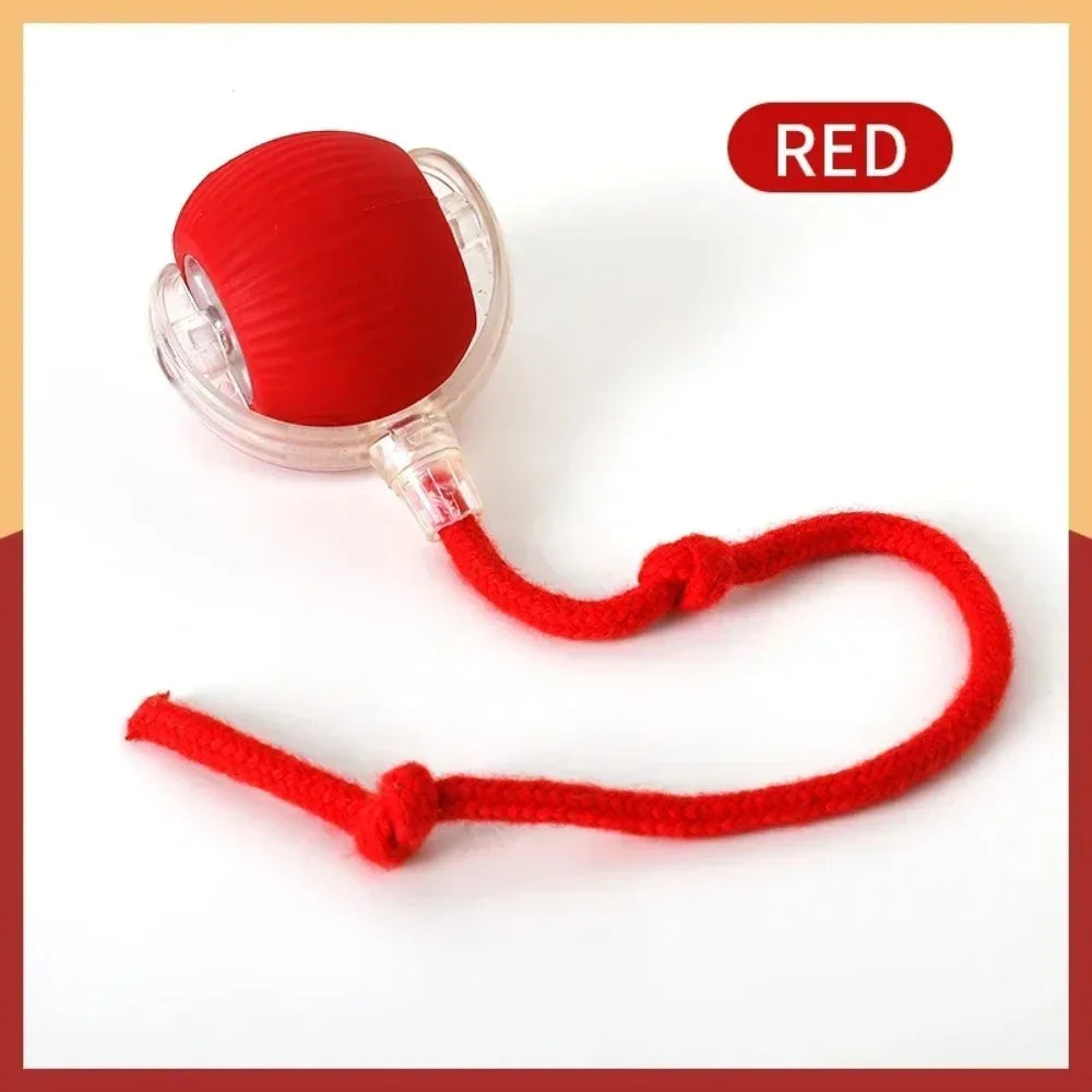 LEMEENQ Juguete interactivo para gatos, pelota auto-rodante con cola, recargable, juguete inteligente interactivo para mascotas, ratón inteligente para gatos
