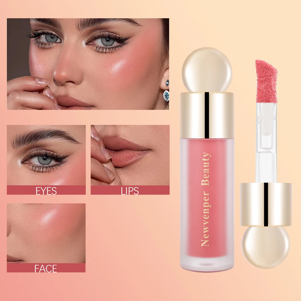 Iluminador líquido + Colorete líquido + Contorno líquido para rostro y cuerpo, acabado de alto brillo, maquillaje iluminador líquido de luminosidad natural.