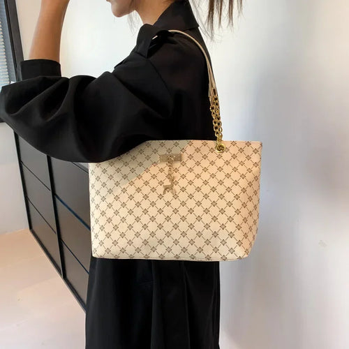 Bolso de hombro/axila de gran capacidad de piel sintética de alta calidad para mujer, ideal para el trabajo, estudiantes y viajes. Bolso de mano retro para mujer.