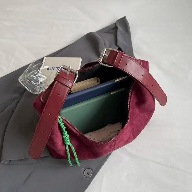 Bolsos Hobo de Piel PU de LEFTSIDE para Mujer, Bolso de hombro de invierno para mujer, Nueva Tendencia de Moda Coreana 2025, Bolsos y Carteras Y2K