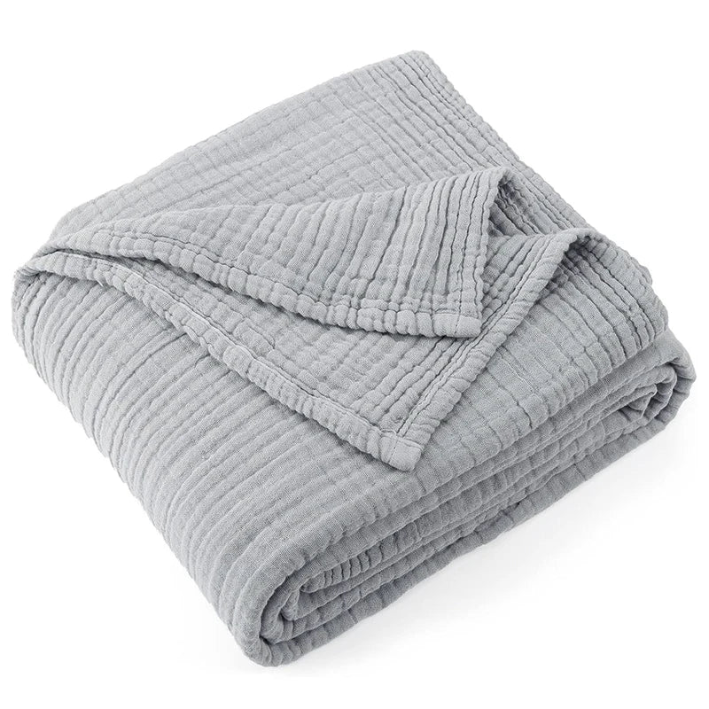 Manta Battilo 100% algodón muselina para sofá, 6 capas, transpirable, ligera, estilo bohemio, ideal para sofá cama, mantas grandes de verano.