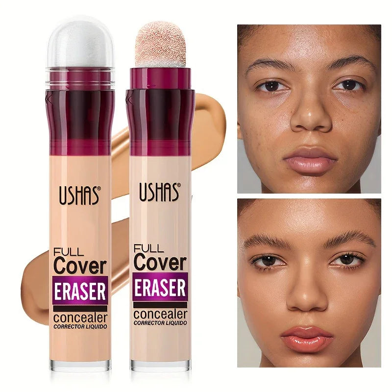 Corrector facial con cabezal de esponja, base de maquillaje líquida mate, control de grasa, crema BB de larga duración, resistente al agua, iluminador, cosméticos.
