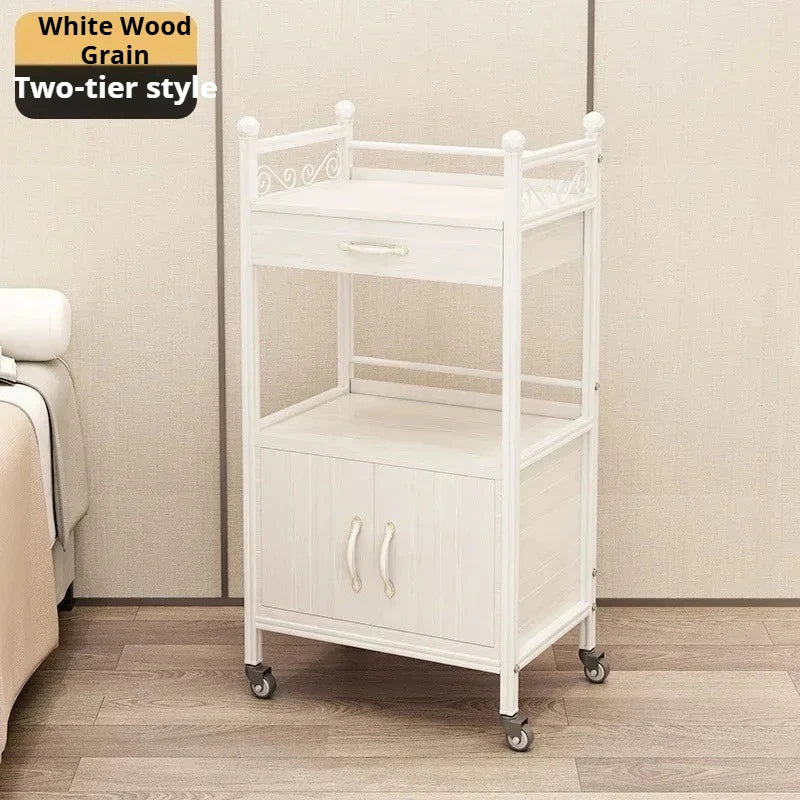 Beech Trolley Salon Hair Equipment Wheels Spa Beauty Furniture Machine Laser Black Roulette Storage Hairdressing Stainless Steel