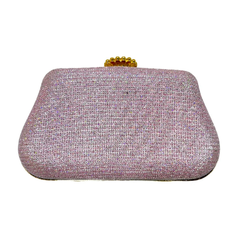 Bolso de noche de lujo de alta gama para mujer, bolso de fiesta con purpurina para bodas, bolso de mano, bolso de hombro con cadena.