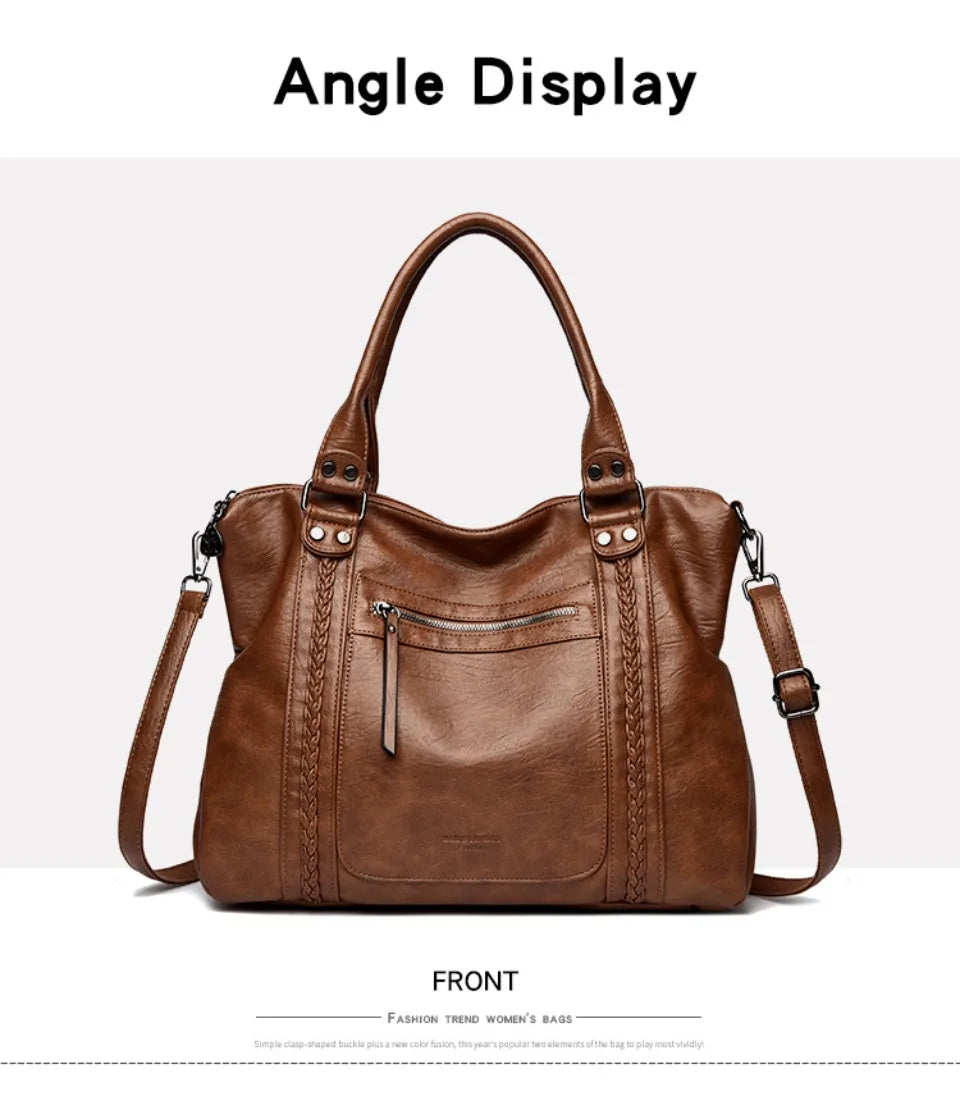 Bolsos de hombro y bandolera de piel suave de marca auténtica para mujer, bolsos de mano de lujo, bolsos de diseñador informales tipo tote y bandolera.