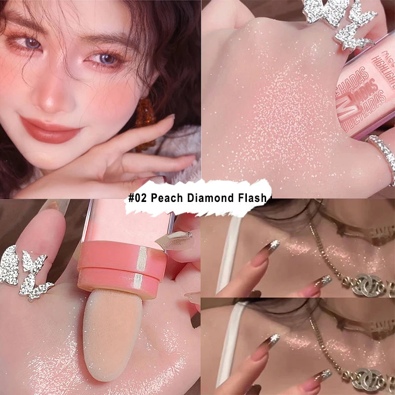 Barra iluminadora Fairy Powder: rubor de contorno brillante para iluminar y definir tus facciones.