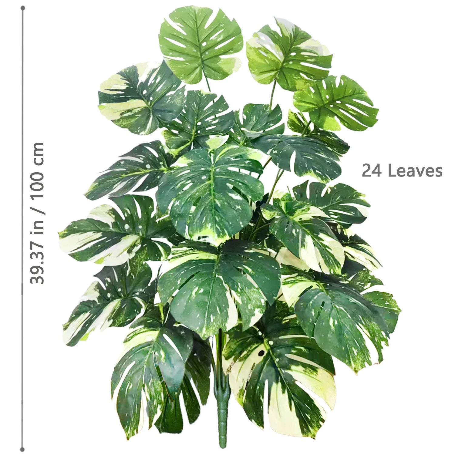 Planta Monstera artificial de 52-104 cm (40,94 pulgadas), palmera falsa de plástico con hojas verdes, ideal para la decoración del hogar, jardín, habitación u oficina.