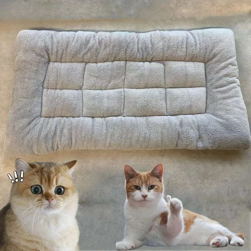 Cama grande de felpa para perros, sofá cama de poliéster supersuave y grueso para mascotas, colchoneta para jaula de perros, cama para perros pequeños, medianos y grandes.