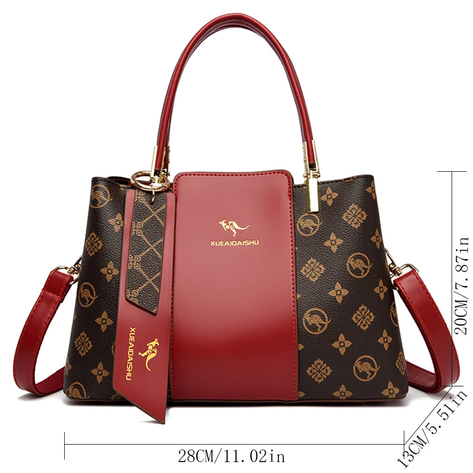 Bolso de mano de lujo con estampado de moda, gran capacidad, piel suave, bolso bandolera para mujer, bolso de hombro/bandolera, bolso de mano de diseño para mujer, bolso de mano informal.