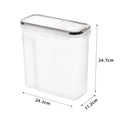 Caja de almacenamiento de alimentos sellada de 4 litros, de plástico transparente, sellada, a prueba de humedad y fugas, cubo organizador de cocina con estante