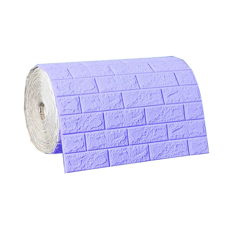 Papel pintado autoadhesivo 3D de 70 cm x 1/5/10 m, continuo, impermeable, con diseño de ladrillo. Ideal para sala de estar, dormitorio, habitación infantil y decoración del hogar.